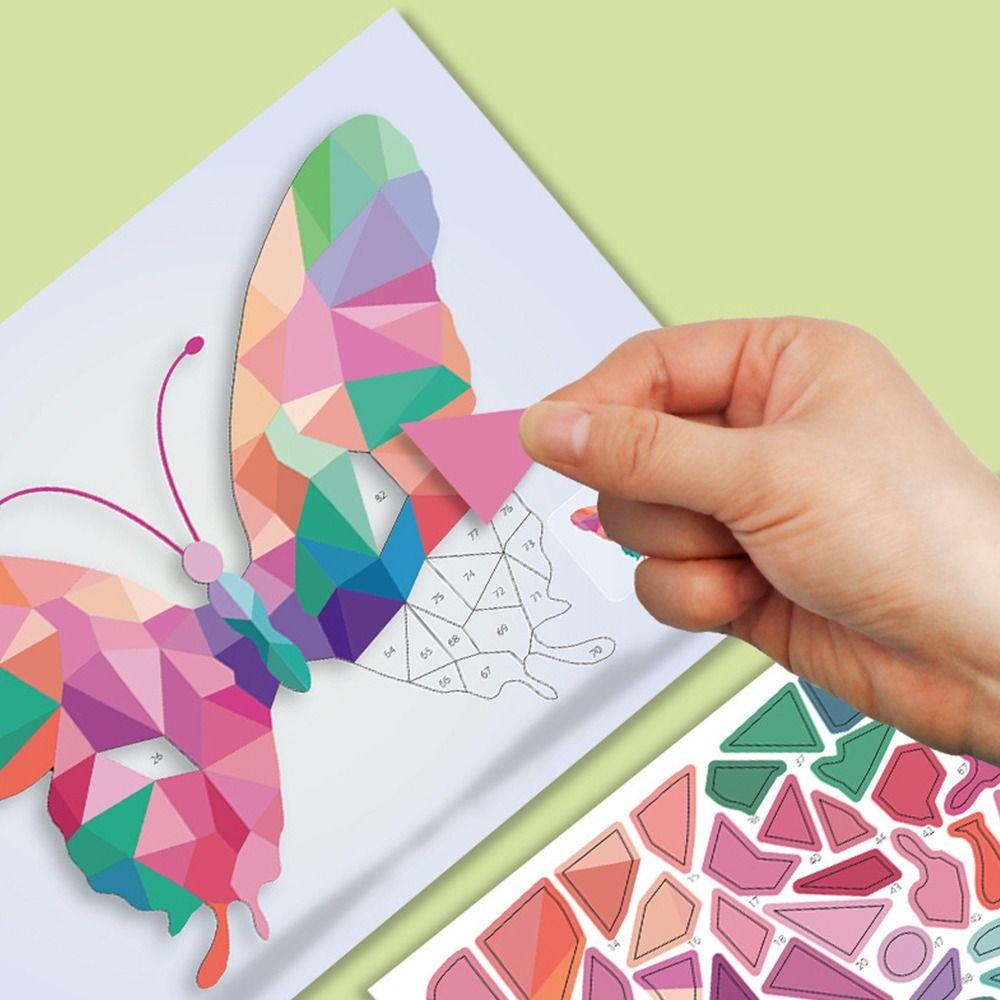 DIY Geometric Collage Sticker Book 3D Children's Educational Toy New Children's Stickers Birthday