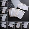 Exhibition Office School Vertical ID Business Case Aluminum Alloy Name Card Work Card Holders