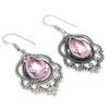 Pink Kunzite Gemstone 925 Sterling Silver Jewelry Earring 1.85 "Gift For Her