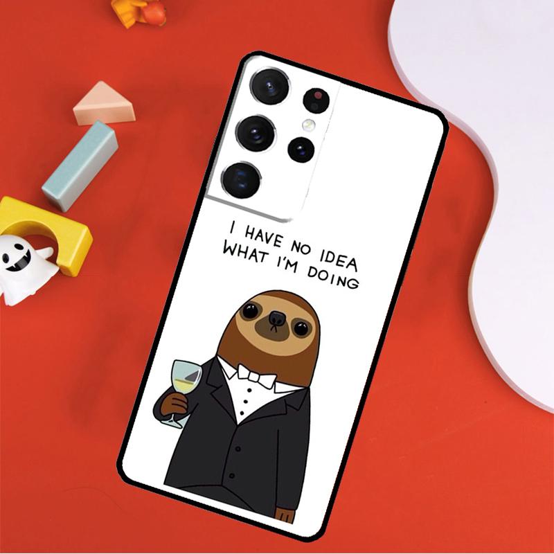 Sloth Animal Cute Phone Case For Samsung Galaxy S25 Ultra S24 Ultra S9 S10 S20 S21 S22 S23 Plus S24 FE Cover