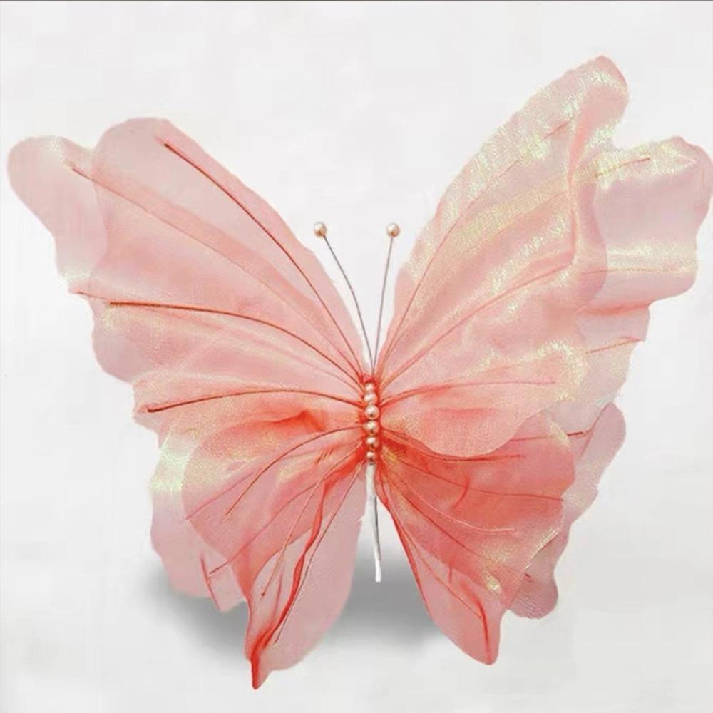 Colorful Artificial Butterfly Flowers Silk Photography Props NEW Flower Head Wall