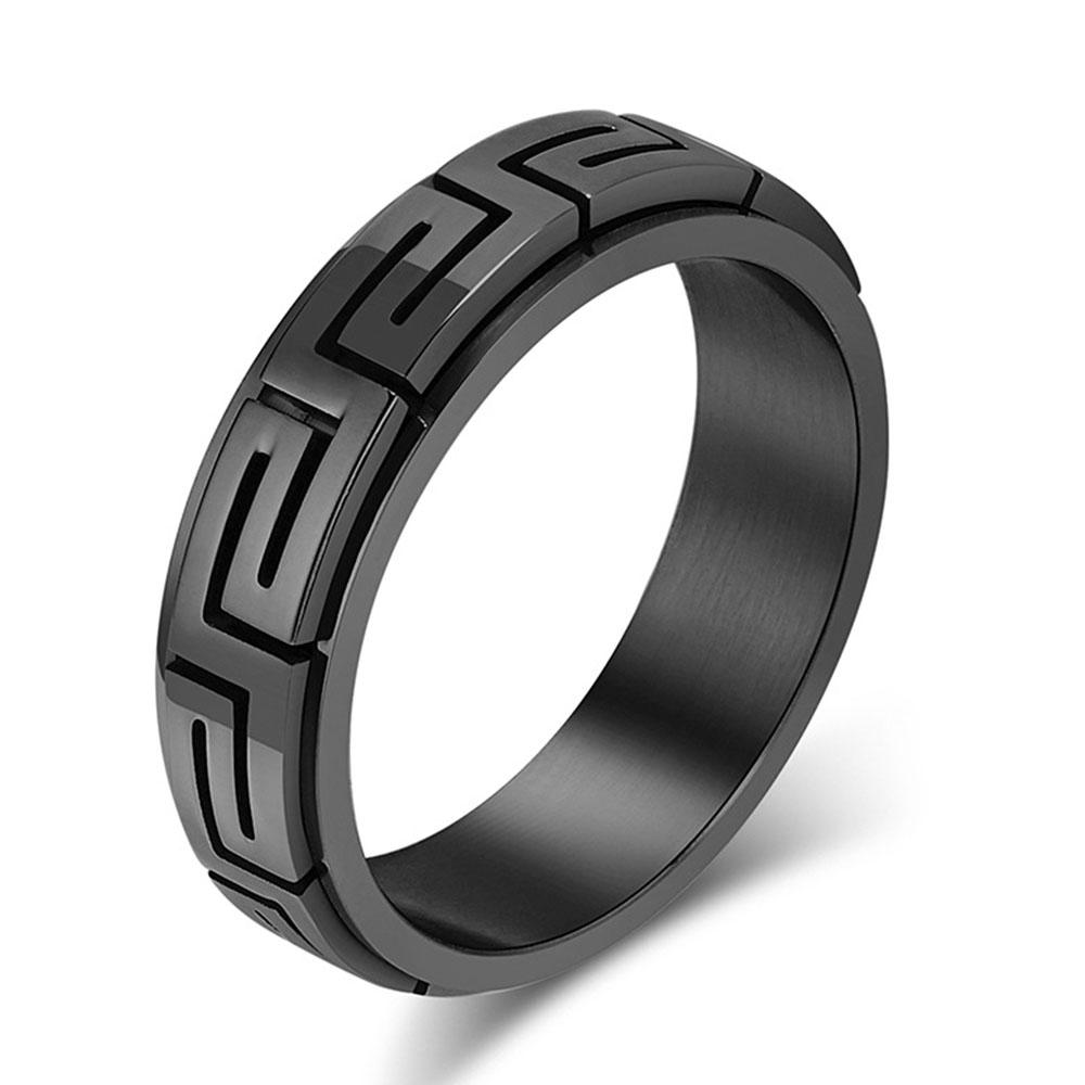 Простая личность, легкий роскошный стиль, кольцо с узором Great Wall, вращающееся, декомпрессионное, успокоительное и тревожное кольцо