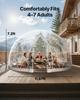 VEVOR Garden Dome Igloo, 3.6 x 2.2 m Outdoor Clear Bubble Tent for 4-7 Person, Weatherproof Geodesic Dome Greenhouse with Window
