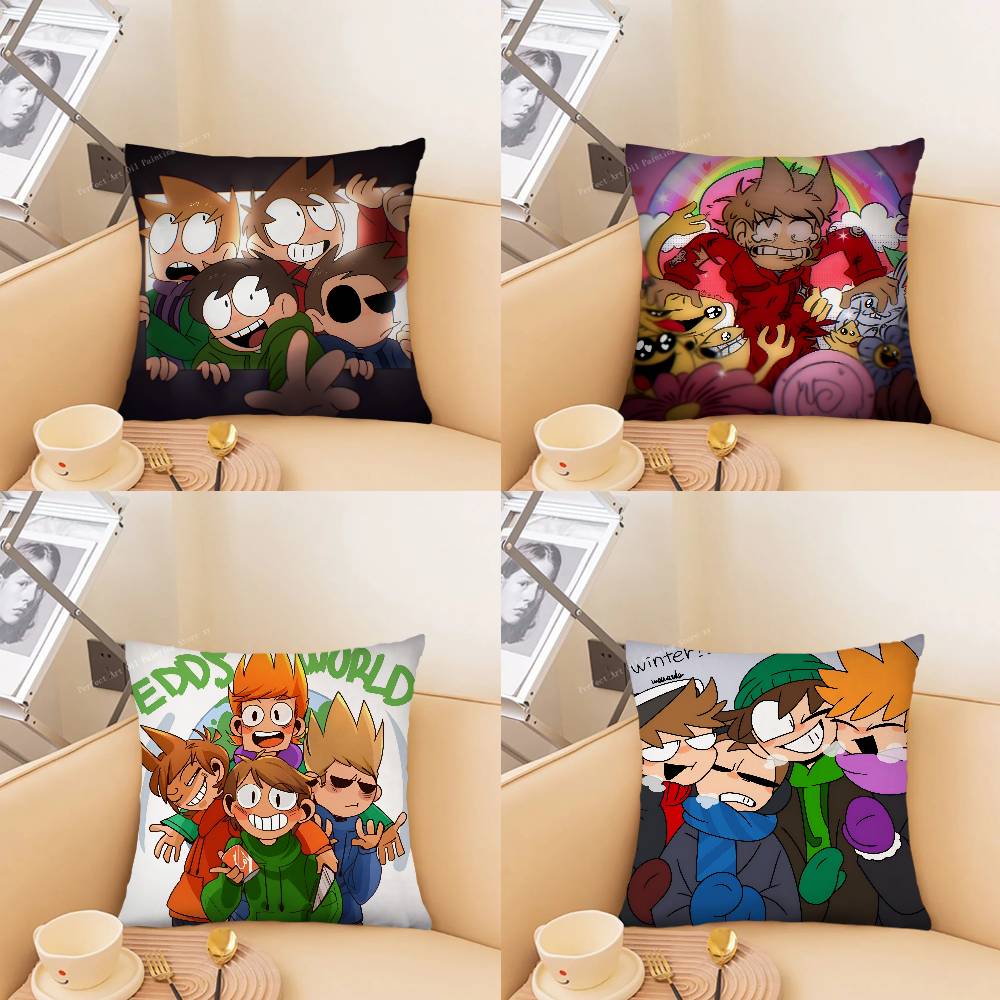 ПК Мультяшная Милая EEddsworlds Наволочка Модная Квадратная Наволочка Спальня Диван Комната Инстаграм Декор Отдых