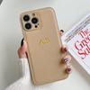 Персонализированный чехол для телефона для iPhone 17 16 15 14 13 12 11 Pro Max Plus 17 Air Инициалы Имя Роскошный кожаный чехол Подарки