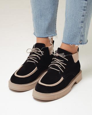 Ботинки женские демисезонные 5003030 36 черные замша