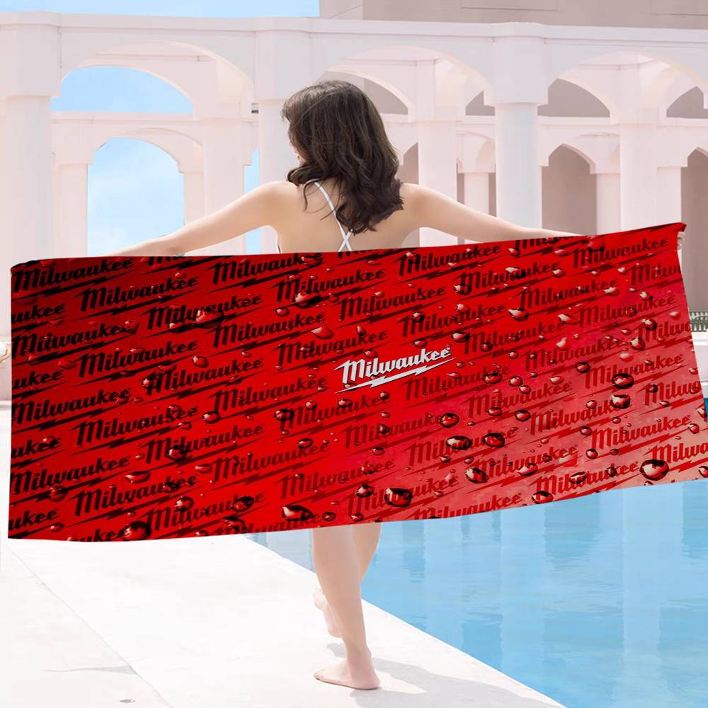 LOGO M-Milwaukees Модное Микрофибровое Одеяло Быстросохнущие Пляжные Полотенца Большого Размера С Принтом Супервпитывающее Полотенце-Одеяло для Бассейна
