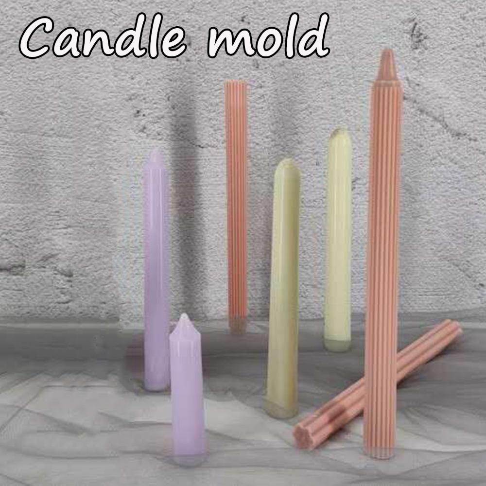 Church Party Plastic Match Large Cylinder Rib Clay Tools Stripe Soap Making Long Pole Candle Mold