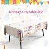 Birthday Party Cartoon Disposable Tablecloth for English Cake Decoration - Oil-Proof & Waterproof