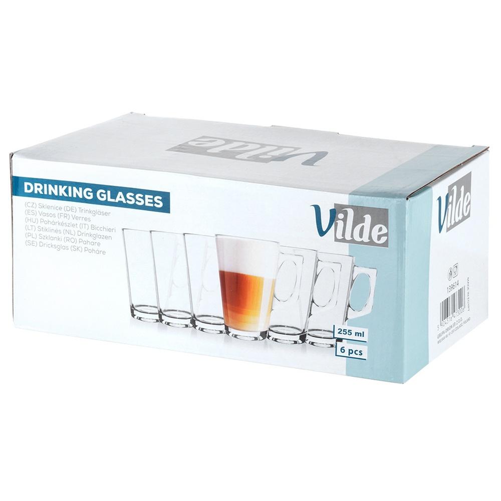 Latte coffee glasses 255 ml 6 pcs.