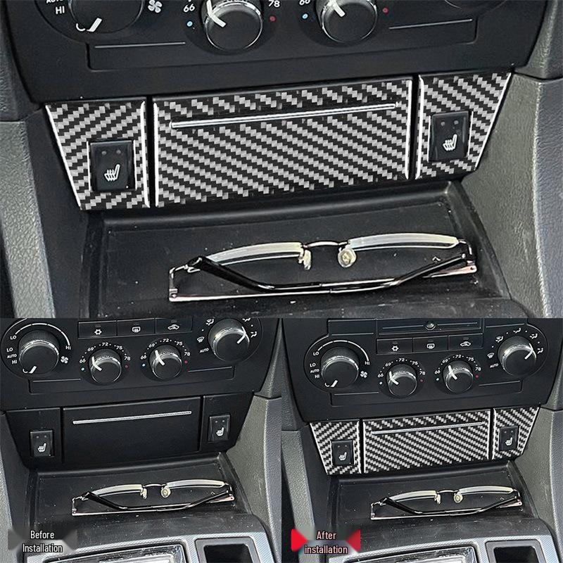 Наклейка-молдинг на центральную консоль Chrysler 300C 05-07 из углеродного волокна