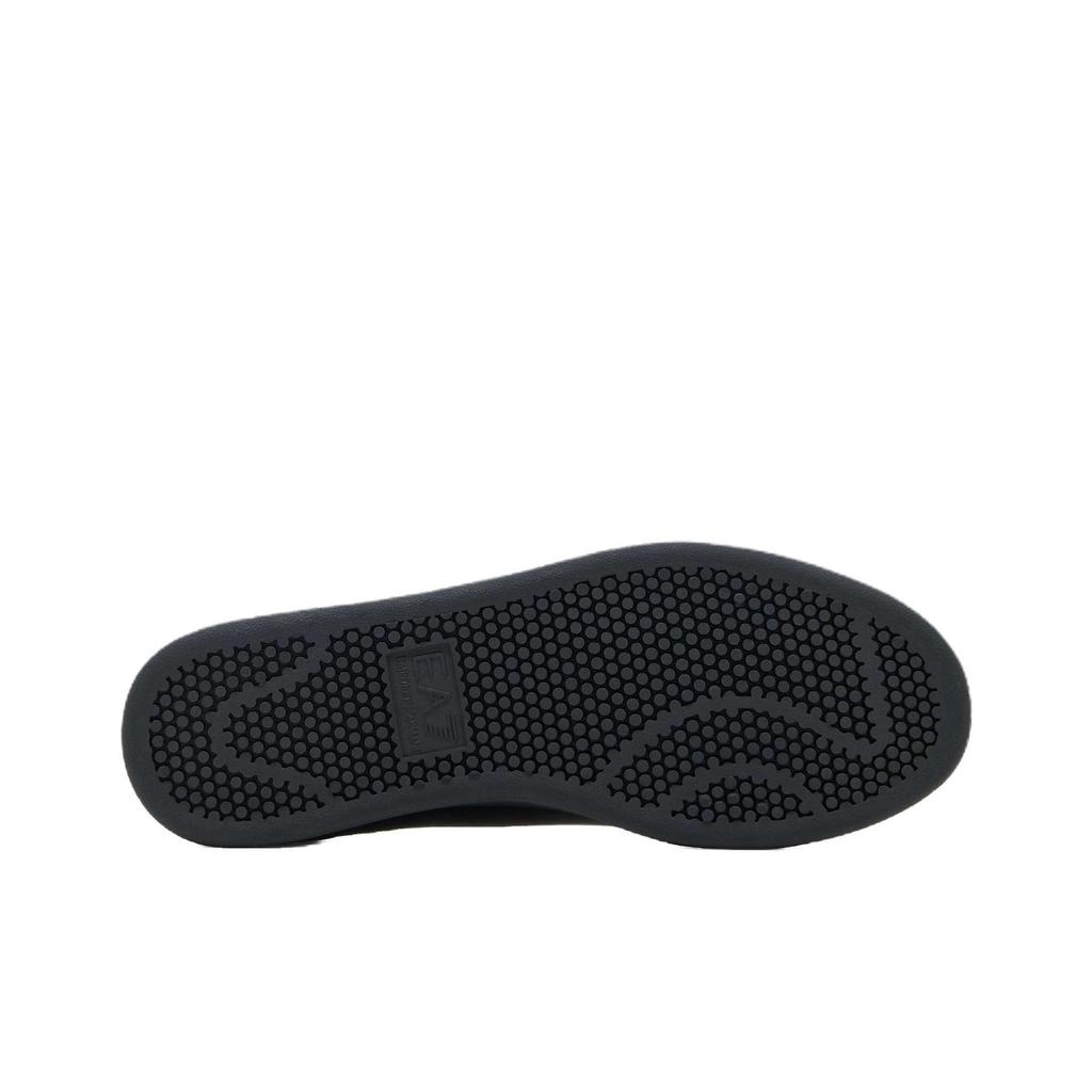 Emporio Armani EA7 Кожаные Низкие Кроссовки на Шнуровке Унисекс Черные 7X000331AF10848MC061