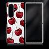 Чехол с принтом вишни для Samsung Z Fold 8 Ultra 7 6 5, роскошная кожаная накладка с покрытием, жесткая защитная крышка для телефона для Galaxy Z Fold8 Fold7 Fold6