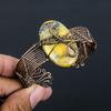 Bumble Bee Jasper Handmade Copper Wire Wrap Bangle Adjustable p7E03