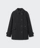 MUSINSA STANDARD WOMAN [Ojesio Collaboration] Cashmere Blend Double Half Coat [Charcoal Gray]