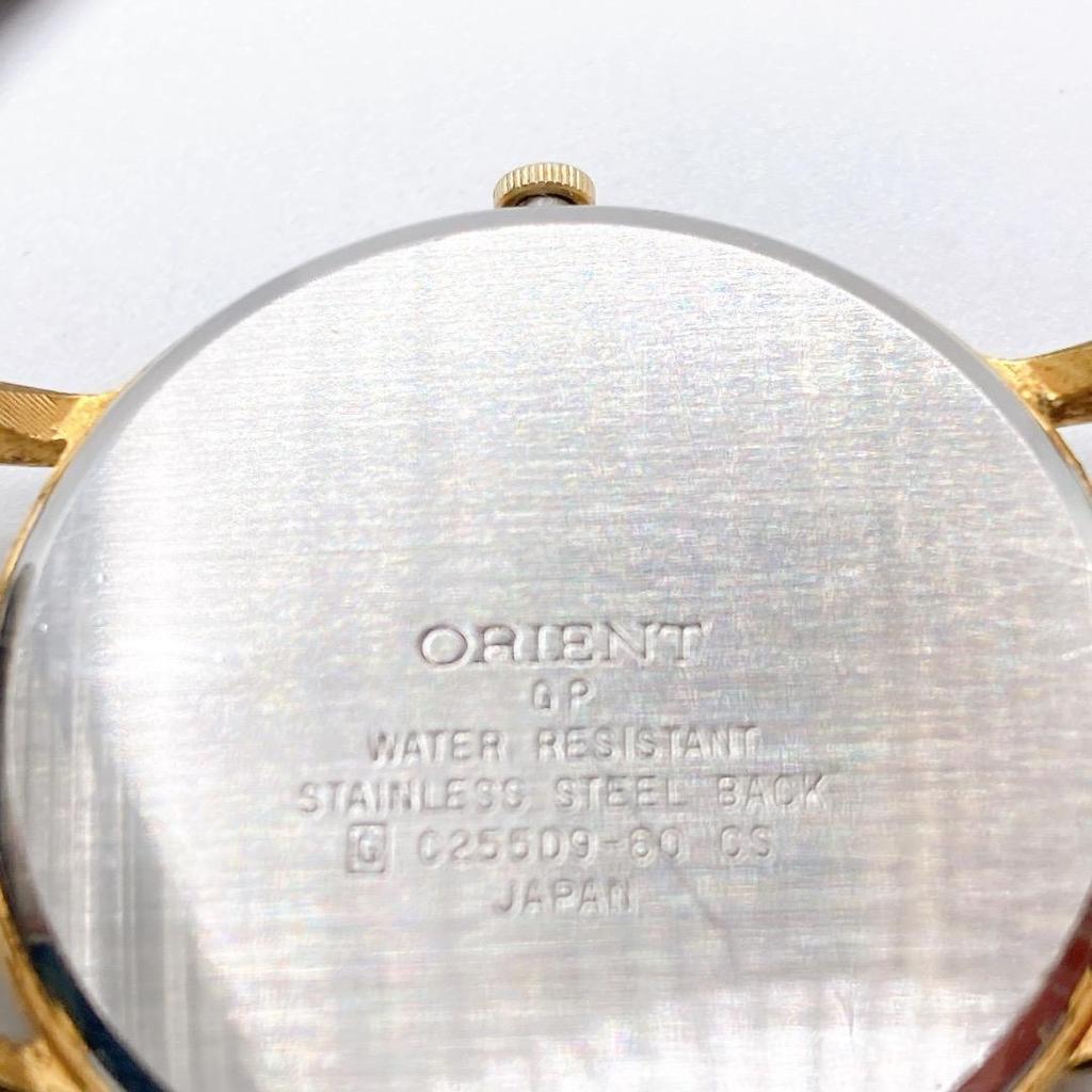 Used ORIENT Ladies Watch Quartz Working Gold 407