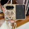 Luxury Gold Leopard Wave Phone Case With Bow Knot Pura X Max Foldable Smartphone Protective Cover