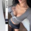 Европейская кружевная пэчворк футболка с длинным рукавом в стиле Y2K « Spicy Girl» для женщин, Коллекция Весна/Лето 2025