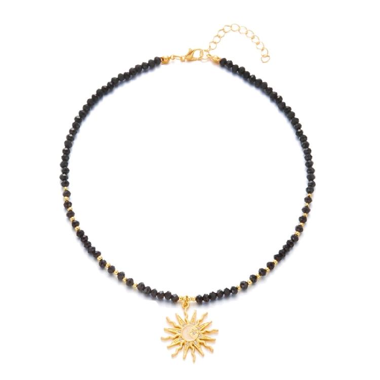 Модное многослойное богемное ожерелье для женщин, стильное, с подвеской-каплей из хрустальных бусин, ювелирное изделие с регулируемой застежкой