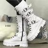 Women's Shoes New Cross-tied Women's Boots Fashion Side Zipp Modern Boots Women High Quality Belt Buckle Mid-Calf Boots