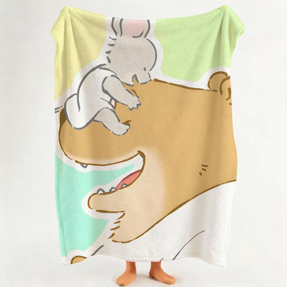Movie E Ernest C Celestine Throw Flannel Throw Blanket Suitable for Sofa,Living Room,Bedroom