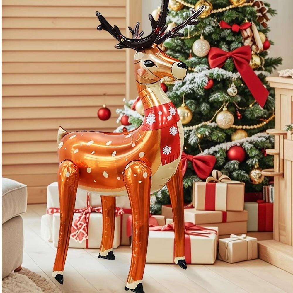 Inflatable Christmas Balloon Standing Elk Party Balloon Decoration  Christmas Party