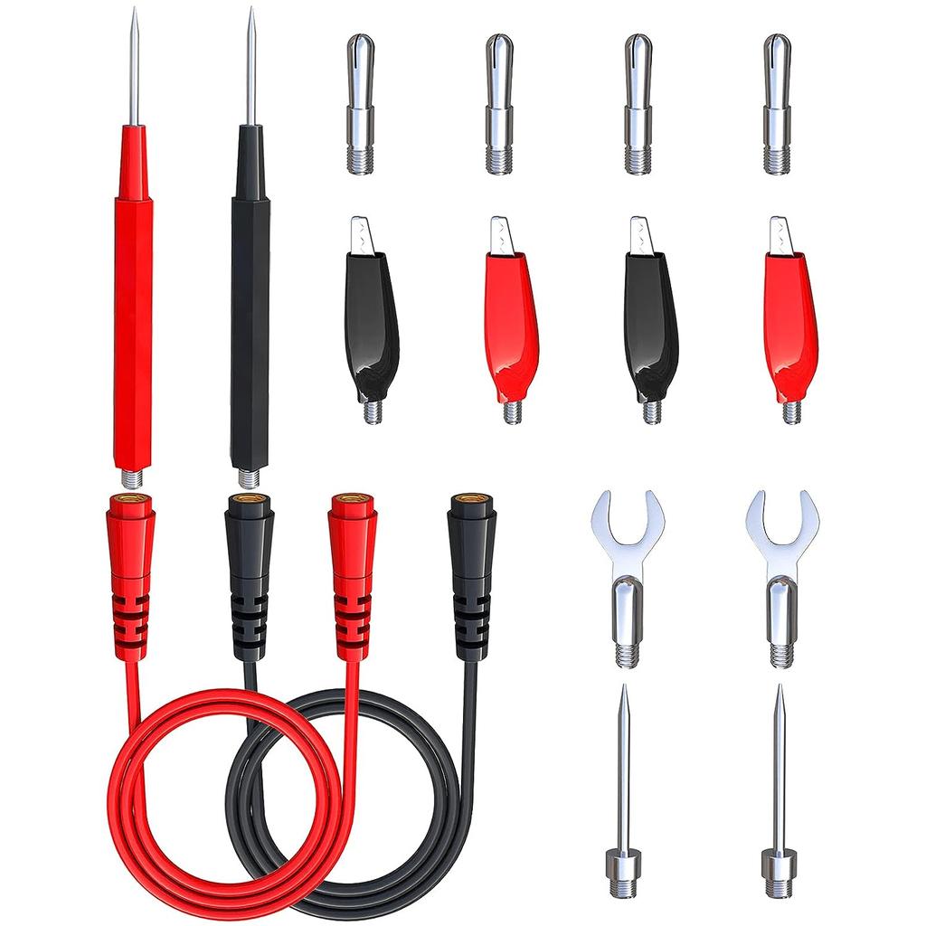 16PCS Multimeter Test Leads Kit Replacement Test Wire Set   Alligator Clips Banana Plugs Test Probes Banana Plugs for Multimeter