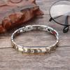 Titanium Steel Magnetic Therapy Bracelet Health Care Gift Adjustable Gold Silver Male Bracelet