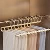 [Durable Pants Hanger] 10pcs Durable Metal Space-saving Goose Z-shaped Pants Hanger,Multi-functional Pant Storage Hou