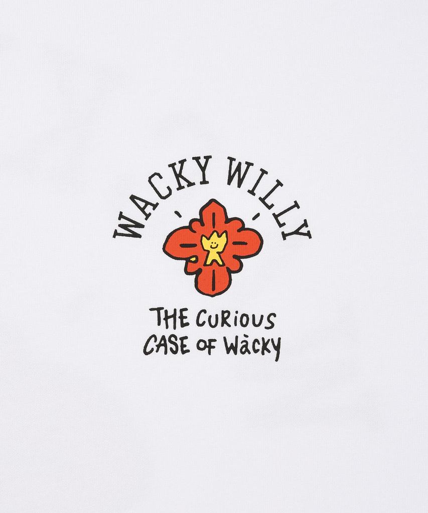 WACKY WILLY Flower Kiki White Short Sleeve T-Shirt
