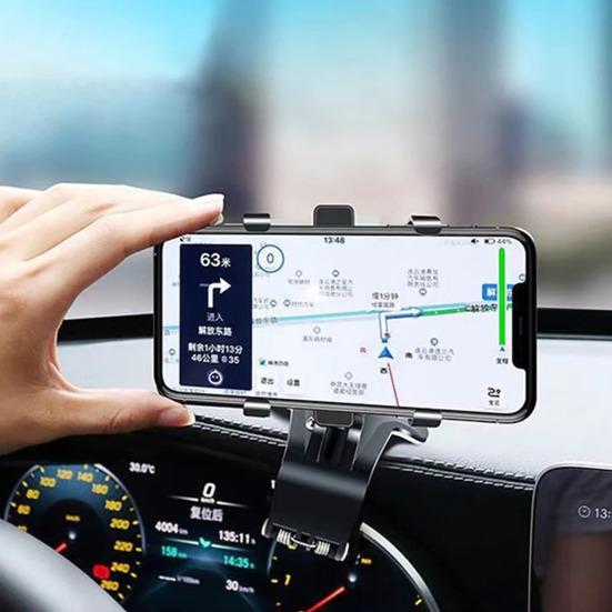 Автомобильный держатель для телефона, крепление для громкой связи заднего вида, зеркало для телефона, подставка для вождения, навигационная подставка для 3-7 дюймов