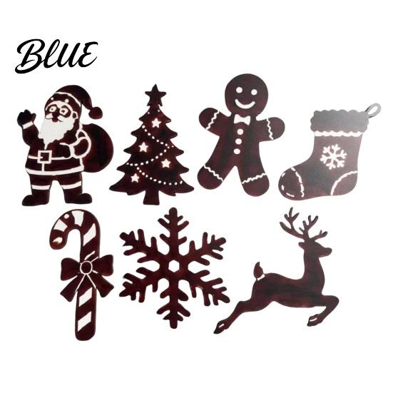 Светодиодный олень, освещенный, зимний, для гостиной, сани Санты, внутренняя рождественская сцена, освещение, 7 шт., деревянные силуэты, с теплым задним светом