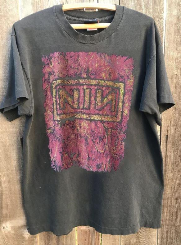 90ss NINE INCH NAILS Closer Tour Charcoal Unisex Tshirt Classic Style WA0015 Unisex T-Shirt