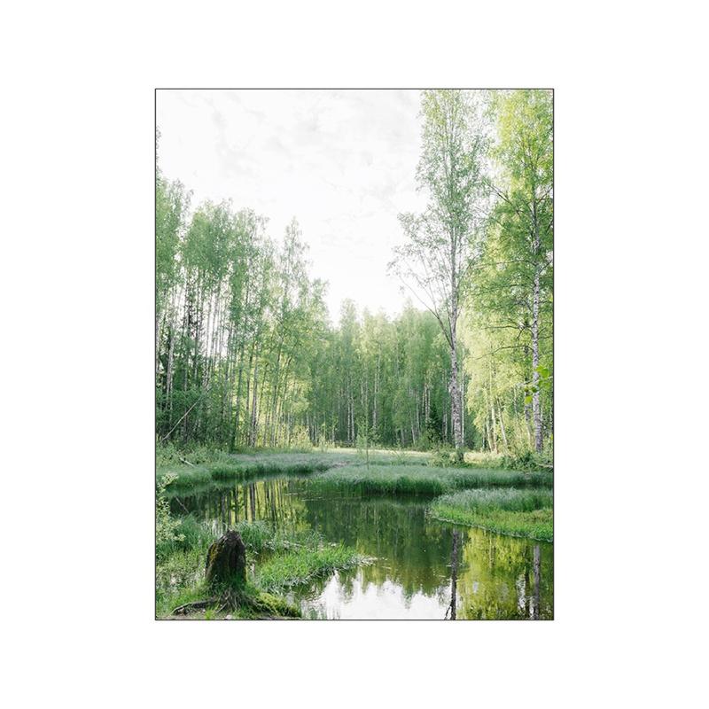 Скандинавский весенний пейзаж, холст, картина, постер, дикий цветок, животное, лиса, лось, белка, природа, одуванчик, современная картина, домашний декор