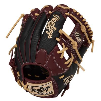 Rawlings DP COLORS GS5FHDR34 Перчатка для бейсбола/софтбола HOH® для женщин, Перчатка для инфилдера, Шелли/Черный, 11,5 дюймов, Для правой руки