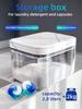 Laundry Pods Container 2.8L Clear Storage Box with Lid Automatic Pop-Up Sealed Laundry Pod Case for Bedroom Kitchen