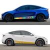 2 шт. Боковые наклейки на двери автомобиля для Tesla Model Y, водонепроницаемая виниловая пленка, Автомобильные наклейки для декора и стайлинга, Аксессуары для автомобиля, Внешний вид