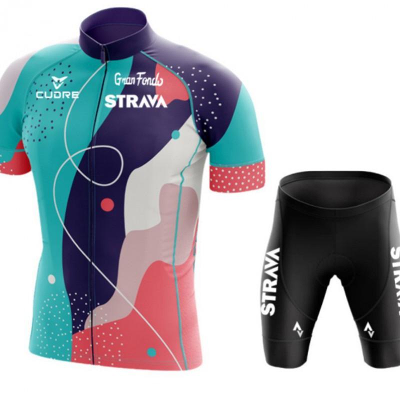 Men Women Cycling Jersey Shorts Set Breathable Bike Riding Outfit Road Mountain Biking