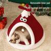 OEING Christmas Pet Tent Bed