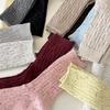 Шерстяные носки в корейском стиле с точечным узором для женщин - Толстые теплые носки средней длины, свободного кроя, Осень и Зима, Модный академический стиль
