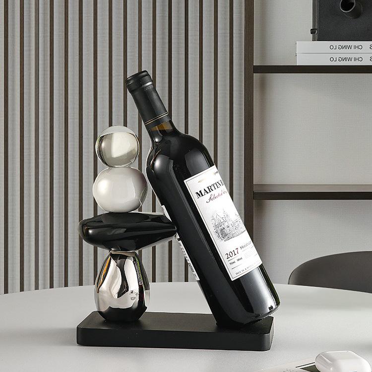 Elegant Stone Entryway Sideboard & Wine Rack Cabinet