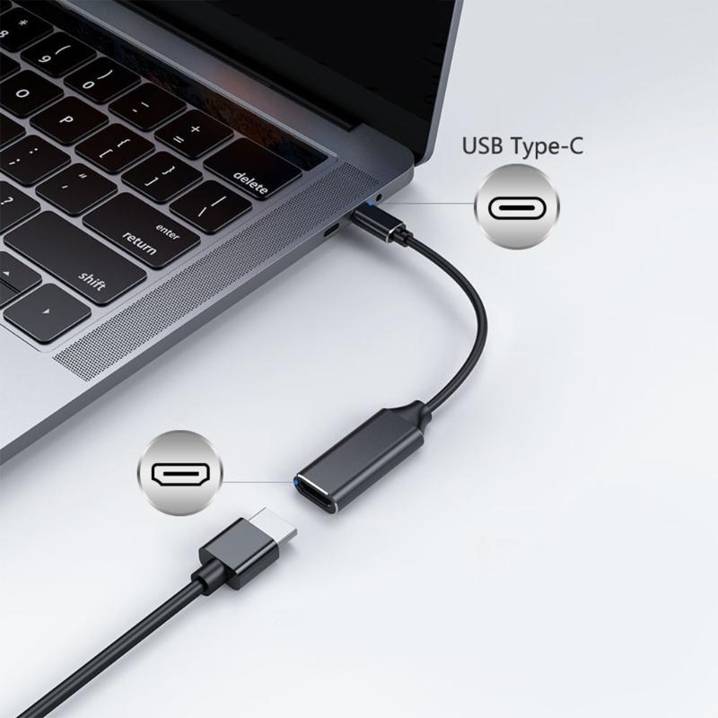 Конвертер Type C в HDMIs 4K для потоковой передачи для ноутбуков, планшетов и смартфонов Поддерживает вывод высокого разрешения