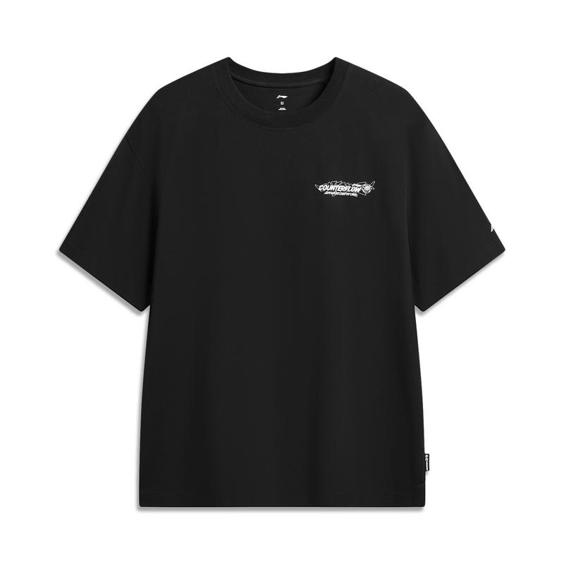 Li Ning Outdoor Футболки для трейсинга CF Унисекс Черные с круглым вырезом ATSW045-2