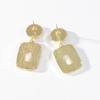 Pinkdudu Модные простые белые квадратные серьги-капли, романтические легкие роскошные креативные геометрические серьги для женщин, ювелирные изделия PD1496