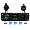 3 In 1 Panel 12V 3.1A Dual USB Car Charger Socket Power Outlet LED Voltmeter Power Socket Adapter for Truck Boat RV