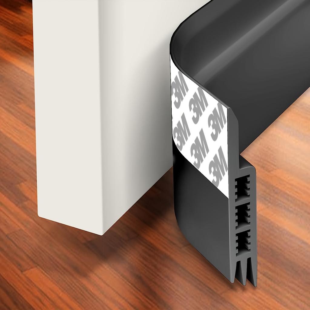 Universal Door Draft Stopper - Weatherproof, Noise & Dust Blocker for Interior/Exterior Doors & Garage Windows.