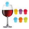 6/12pcs Wine Glass Marker Wine Charms Glasses Identifier Marker Cups Glasses Markers Silicone Glass Tongue Shape Glasses Tags