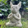 Meditation Dog Resin Statue Ornaments Waterproof  Statue Yoga Pose Office Home Decor Garden Decoration Outdoor Jardin