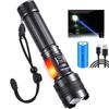 Latest Double Powerful LED Military Super Long USB Super Handheld Flashlight with 9 White Red COB Work Handheld Battery Ideal for Emergency and Night