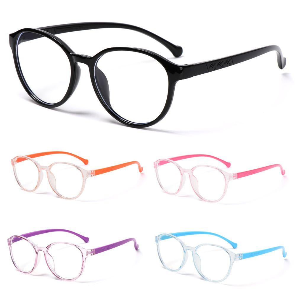 Online Classes Glasses Protection Round Eyeglasses Ultra Light Frame Kids Glasses Anti-blue Light